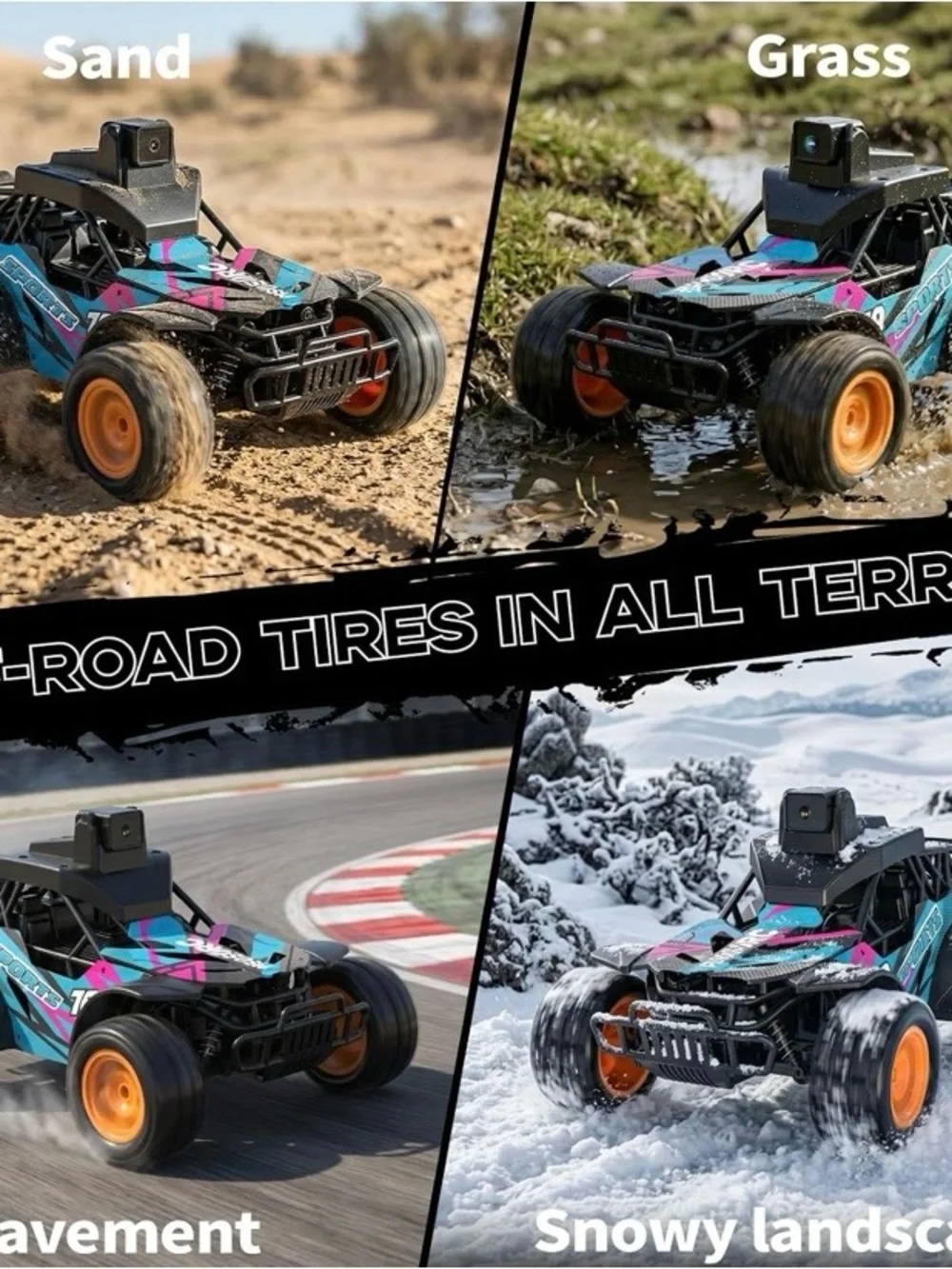 NEW - RC Car with Camera, 2.4GHz Remote Control Truck with 2.8”LCD Screen & 60°